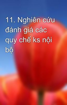 11. Nghiên cứu đánh giá các quy chế ks nội bộ