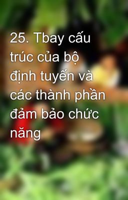 25. Tbay cấu trúc của bộ định tuyến và các thành phần đảm bảo chức năng