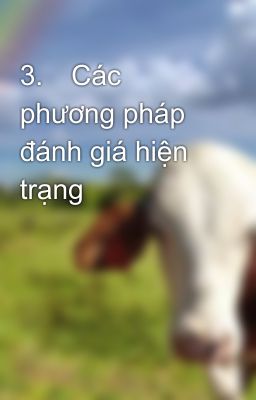 3.	Các phương pháp đánh giá hiện trạng