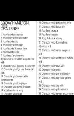 30 Day Hamilton Challenge!