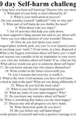 30 Day Self Harm Challenge 