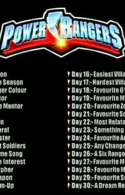 30 Days Power Rangers Challenge