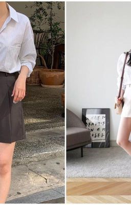 7 cách phối quần short với áo sơ mi nữ trẻ trung năng động