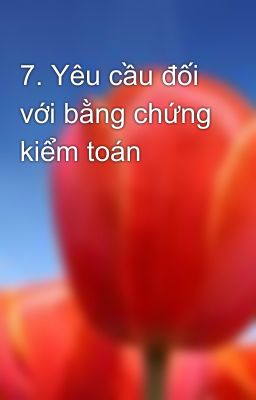 7. Yêu cầu đối với bằng chứng kiểm toán