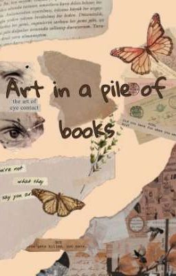 Art in a pile of books- Artbook