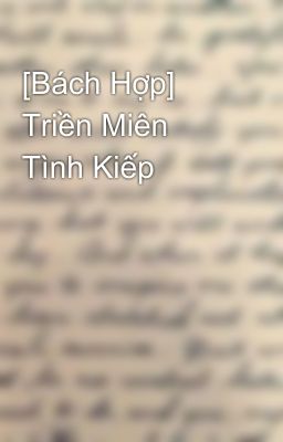 [Bách Hợp] Triền Miên Tình Kiếp