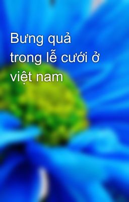 Bưng quả trong lễ cưới ở việt nam