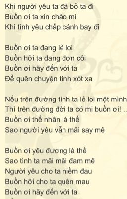 Buồn ơi! Ta xin chào mi.