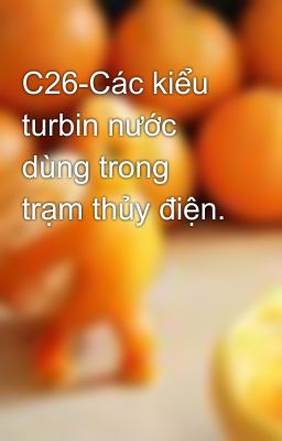 C26-Các kiểu turbin nước dùng trong trạm thủy điện.