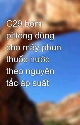 C29.bơm pittong dùng cho máy phun thuốc nước theo nguyên tắc áp suất