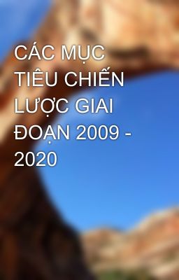 CÁC MỤC TIÊU CHIẾN LƯỢC GIAI ĐOẠN 2009 - 2020