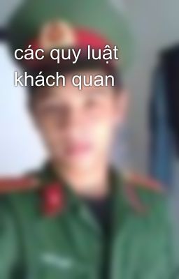 các quy luật khách quan