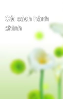 Cải cách hành chính