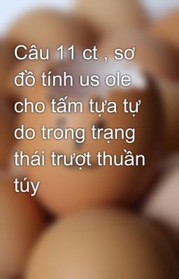 Câu 11 ct , sơ đồ tính us ole cho tấm tựa tự do trong trạng thái trượt thuần túy