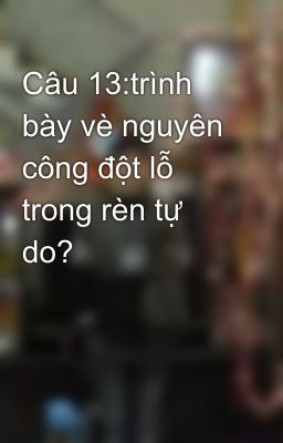 Câu 13:trình bày vè nguyên công đột lỗ trong rèn tự do?