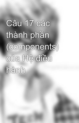 Câu 17 các thành phần (components) của Hệ điều hành