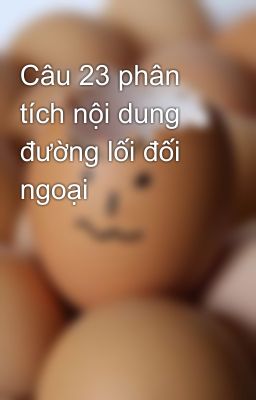 Câu 23 phân tích nội dung đường lối đối ngoại