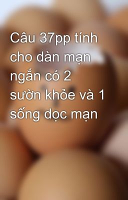 Câu 37pp tính cho dàn mạn ngắn có 2 sườn khỏe và 1 sống dọc mạn