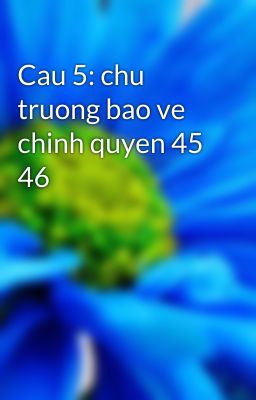 Cau 5: chu truong bao ve chinh quyen 45 46