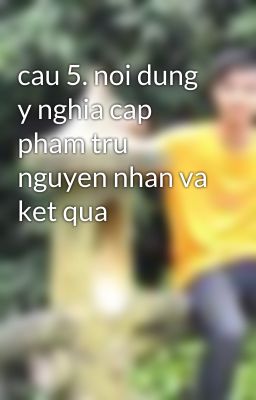 cau 5. noi dung y nghia cap pham tru nguyen nhan va ket qua