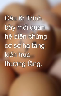 Câu 6: Trình bầy mối quan hệ biện chứng cơ sơ hạ tầng kiến trúc thượng tầng.