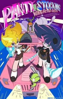 Chaos in Daten City: (Panty and Stocking Harem x Male Jevil Reader) 