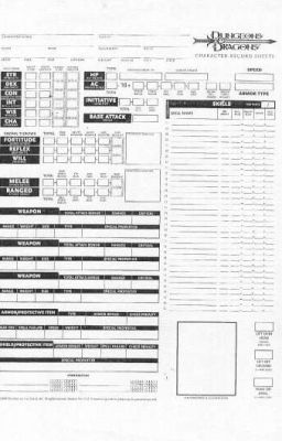 Character sheets for 2017 League of Fantasy