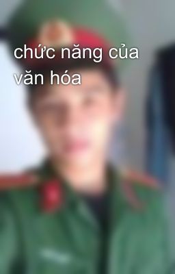 chức năng của văn hóa