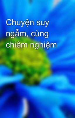 Chuyện suy ngẫm, cùng chiêm nghiệm