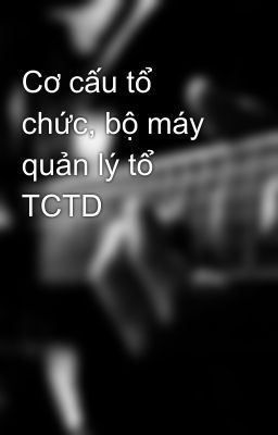 Cơ cấu tổ chức, bộ máy quản lý tổ TCTD