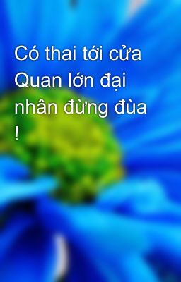 Có thai tới cửa Quan lớn đại nhân đừng đùa !