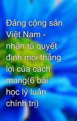 Đảng cộng sản Việt Nam - nhân tố quyết định mọi thắng lợi của cách mang(6 bài học lý luận chính trị)