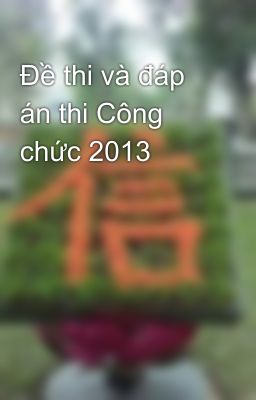 Đề thi và đáp án thi Công chức 2013