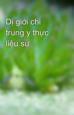 Dị giới chi trung y thực liệu sư