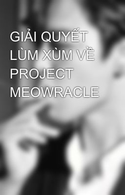 GIẢI QUYẾT LÙM XÙM VỀ PROJECT MEOWRACLE