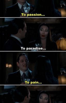 [Gomez & Morticia] Their stories.