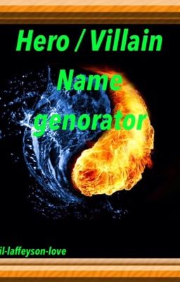 Hero/villain name genorator