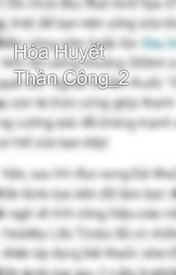 Hóa Huyết Thần Công_2