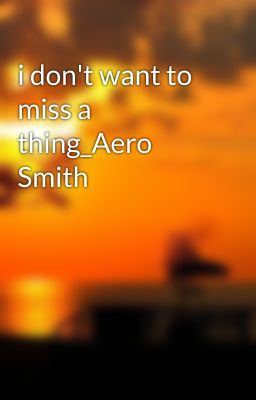 i don't want to miss a thing_Aero Smith