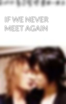 IF WE NEVER MEET AGAIN