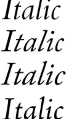 Italics