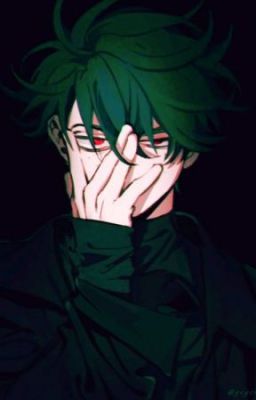 Izuku el héroe verde ojos rojos