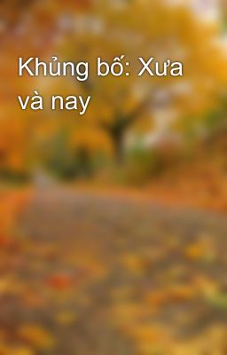 Khủng bố: Xưa và nay