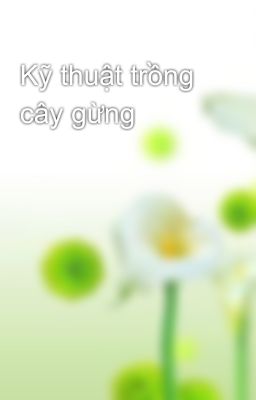 Kỹ thuật trồng cây gừng