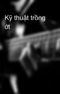 Kỹ thuật trồng ớt