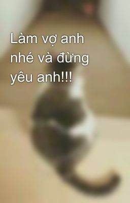 Làm vợ anh nhé và đừng yêu anh!!!