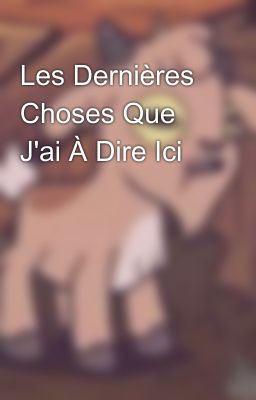 Les Dernières Choses Que J'ai À Dire Ici