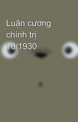 Luận cương chính trị 10/1930