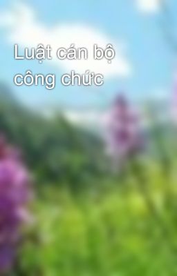 Luật cán bộ công chức