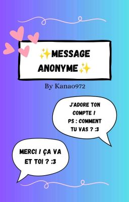 ✨Message Anonyme✨